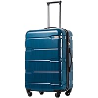 Coolife Luggage Expandable(only 28") Suitcase PC+ABS Spinner Built-In TSA lock 20in 24in 28in Carry on