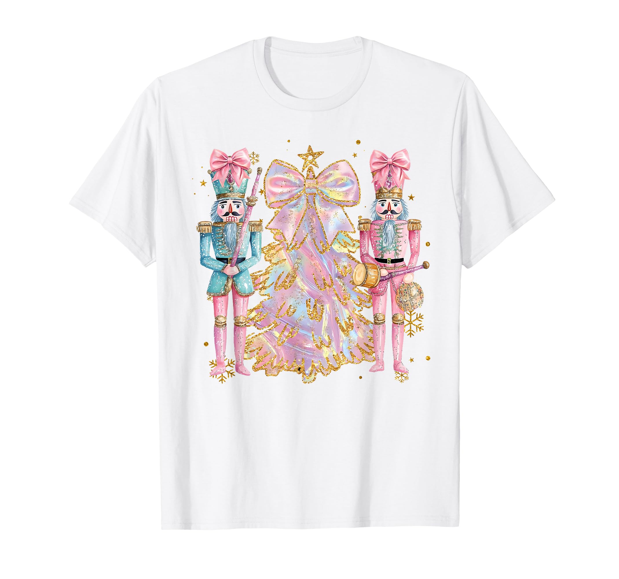 Photo 1 of  PURPLE Coquette Christmas Tree Pink Nutcrackers Women Kids Girls T-Shirt