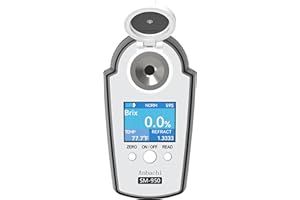 ANBACHI Digital Refractometer Digital BRIX Tester Sugar Meter Ideal for Drinking Water Beverage Kombucha Orchard Fruit Juice Carbohydrate Content High Accuracy Portable Refractive Index Tester 0-95%