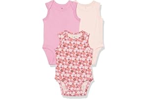 Amazon Essentials Unisex Babies' Cotton Stretch Jersey Sleeveless Bodysuit (Previously Amazon Aware), Pack of 3