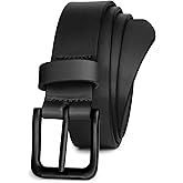 PBF Men’s Genuine Leather Belt 1.37" – Handmade Top-Grain Leather, Durable Casual & Formal Belt with Solid Metal Buckle