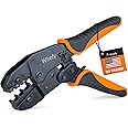 Wirefy Crimping Tool For Insulated Electrical Connectors - Ratcheting Wire Crimper - Crimping Pliers - Ratchet Terminal Crimp