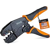 Wirefy Crimping Tool For Insulated Electrical Connectors - Ratcheting Wire Crimper - Crimping Pliers - Ratchet Terminal Crimp