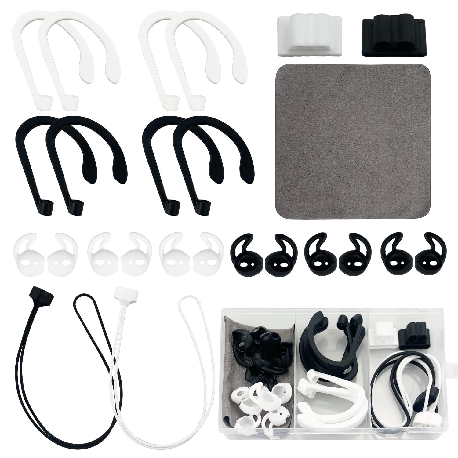 Anti-lost Ear Hooks Silicone Soft Ear Hooks Tips, Compatible with Most Bluetooth Headphones, for Sports Running Jogging, Cycling