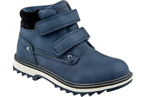 TZJS Kids' Hiking Work Boots for Boys Girls, Waterproof Outdoor Ankle Boots with Hook and Loop