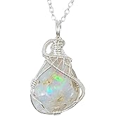 Designs by Nature Gems Handcrafted Raw Gemstone Necklace in Sterling Silver