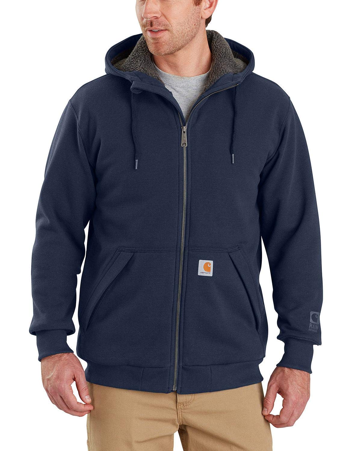 Carhartt mens Rd Rockland Sherpa Lined (Big & Tall) Hooded Sweatshirt, New Navy, 3X-Large Tall US Image