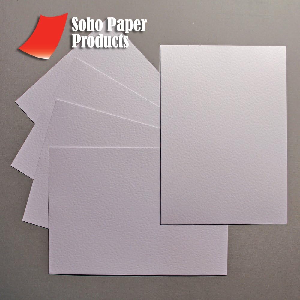 Business, Office & Industrial A6 WHITE LINEN EMBOSSED TEXTURED CARD