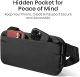 tomtoc Compact EDC Sling Bag Black, 3L Crossbody for Switch iPad Mini 7 view 5