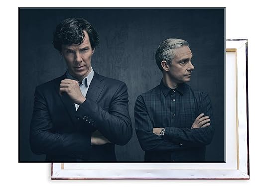 Unified Distribution Sherlock Holmes - Dr. John Watson (Benedict Cumberbatch, Martin Freeman) - 80x60 cm - Bilder & Kunstdruc