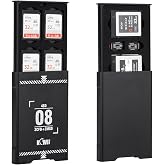 8 Slots Pop-Up Memory Card Holder SD CFexpress Type-B XQD Case | Stores 4 SD, 2 Micro SD, 2 CFexpress Type-B/XQD cards with shockproof EVA foam slots, pop-up push design