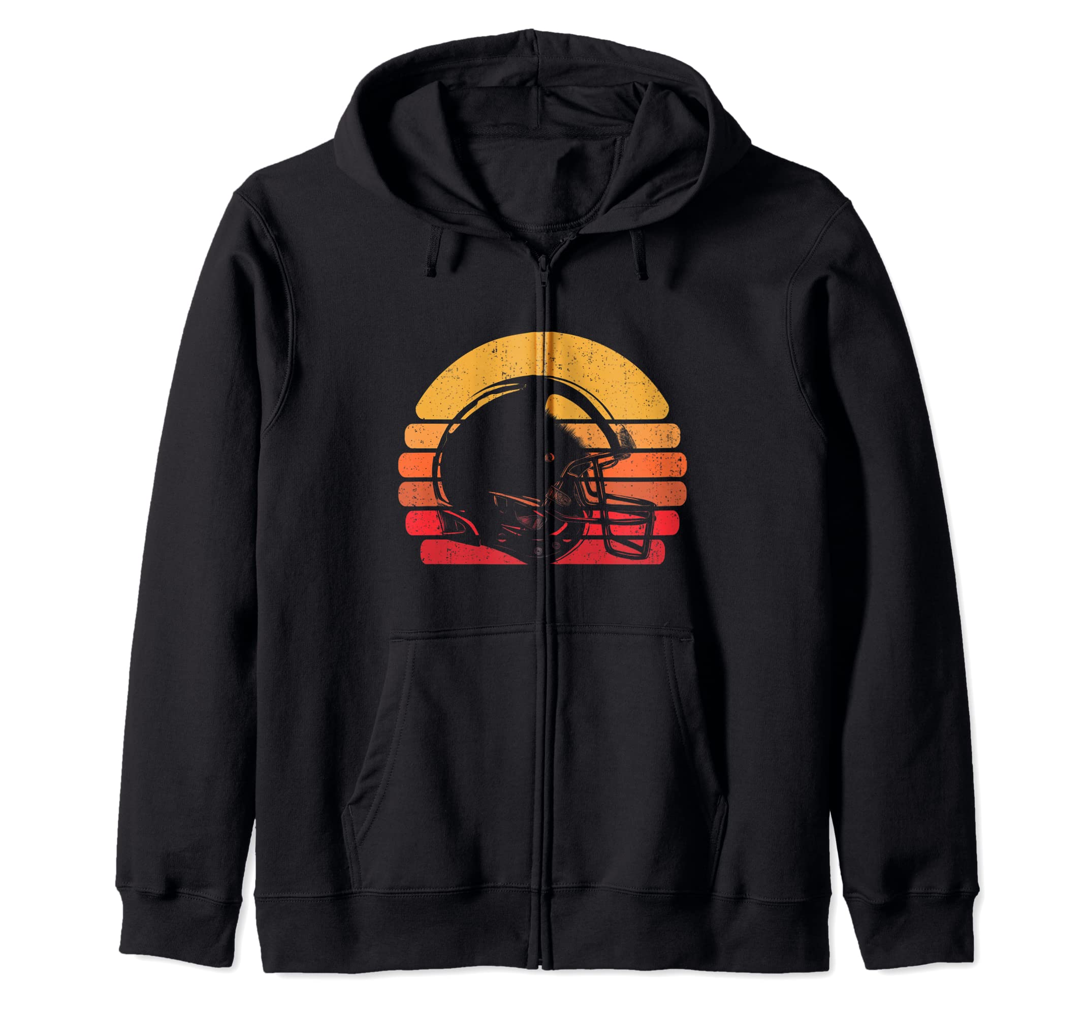 Retro American Football Team - Vintage Football Player Zip Hoodie