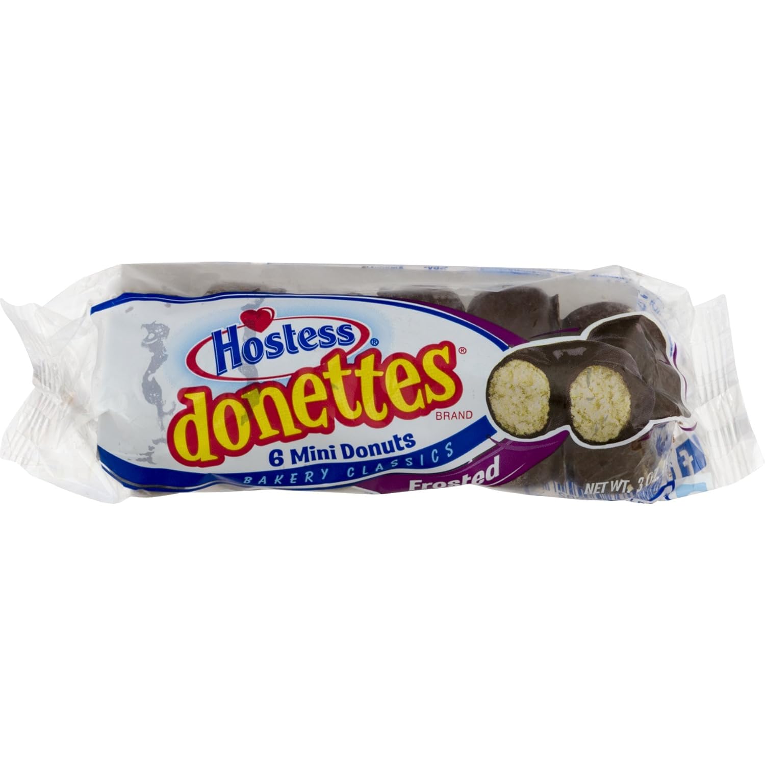 Hostess Donettes Mini Donuts, Frosted, 3 Ounce, 10 Count