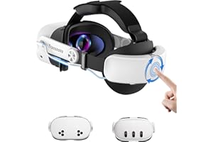 TRANSNOVO Battery Head Strap for Meta Quest 3/Quest 3S, 10000mAh Battery Pack, 20W Fast Charging Elite Strap with Tightening Dial, Adjustable Quest 3 Accessories for Extended VR Playtime, Black