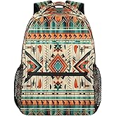 Pardick Aztec Backpacks for Women Men, Boho Aztec Travel Laptop Back Pack Waterproof Bookbags Adults Backpack with Multiple Pocket
