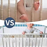 Sour Lemon Breathable Mesh Liner for Cot Beds 2 PCS Baby Crib Surrounds view 6