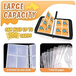 GOROMA Card Binder 9-Pockets, 900 Pockets Card