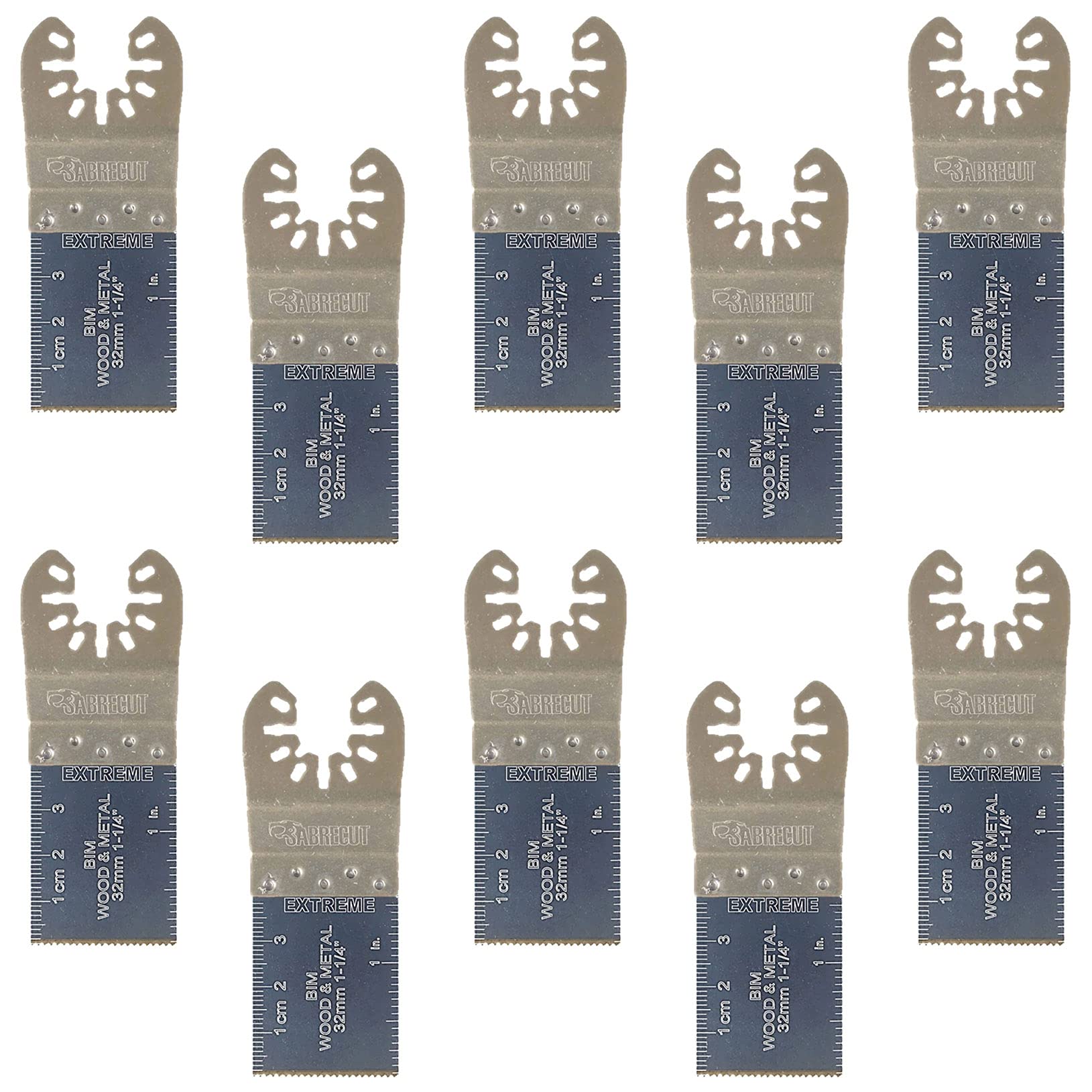 10 x SabreCut SP35B_10 35mm Fast Fit Bi-Metal Blades Compatible with Dewalt Stanley Black and Decker Bosch Fein Makita Milwaukee Einhell Parkside Ryobi Worx Multi Tool Accessories