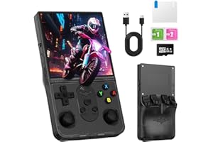 EQQOGIC R36 PROMAX Retro Handheld Game Console,4.0 Inch Full-Lamination IPS Screen Retro Gaming Console,Linux System,Built-in 64GB Memory Retro Game Console,Portable Arcade Video Gaming Console
