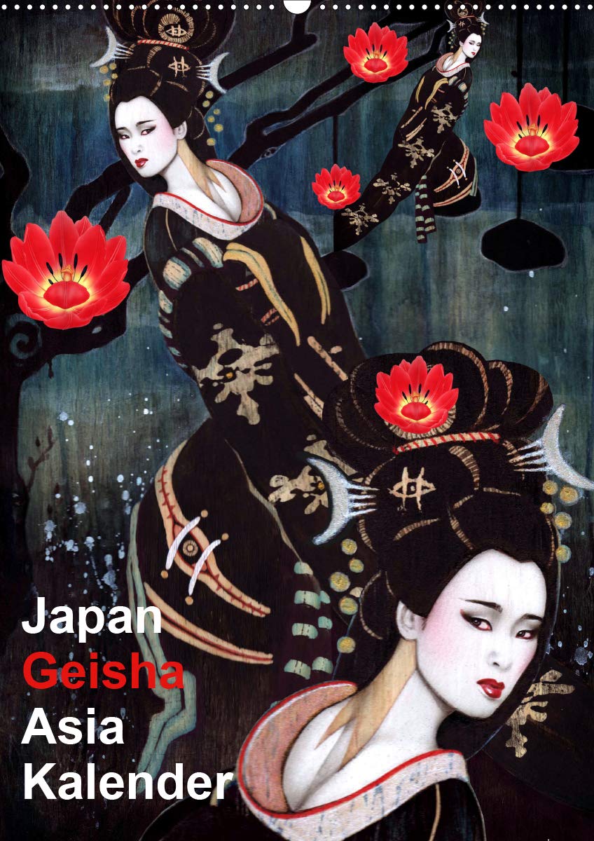 Geisha Asia Japan Pin-up Kalender Wandkalender 2020 DIN A2 hoch 