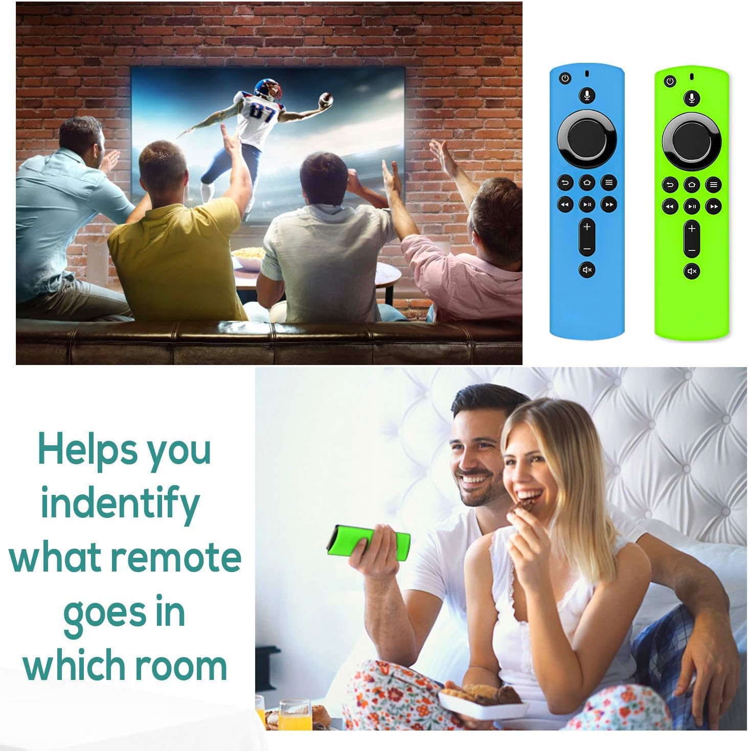 Wevove Silicone Remote Case Glow, Firetv Remote Silicone Case Glow, Shockproof Anti Slip Silicone Remote Case, Compatible with TV 2nd Gen (3rd Gen) Alexa Voice Remote Control: Home Audio & Theater
