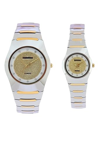 Faleda White 6115PTTW Multicolor Analog Formal For Couple