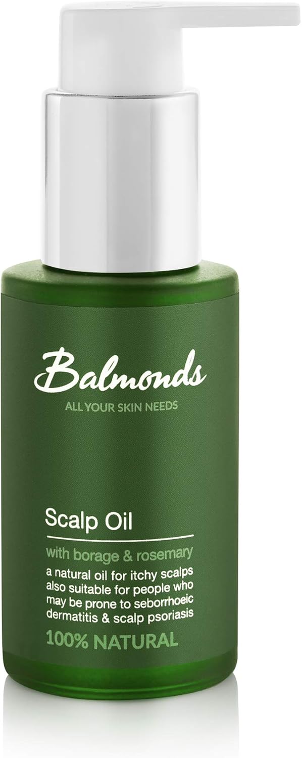 Balmonds Hair, Scalp & Beard Oil 50ml with Rosemary, Hemp & Tea Tree, Natural Conditioning Treatment for Dry Itchy Scalps