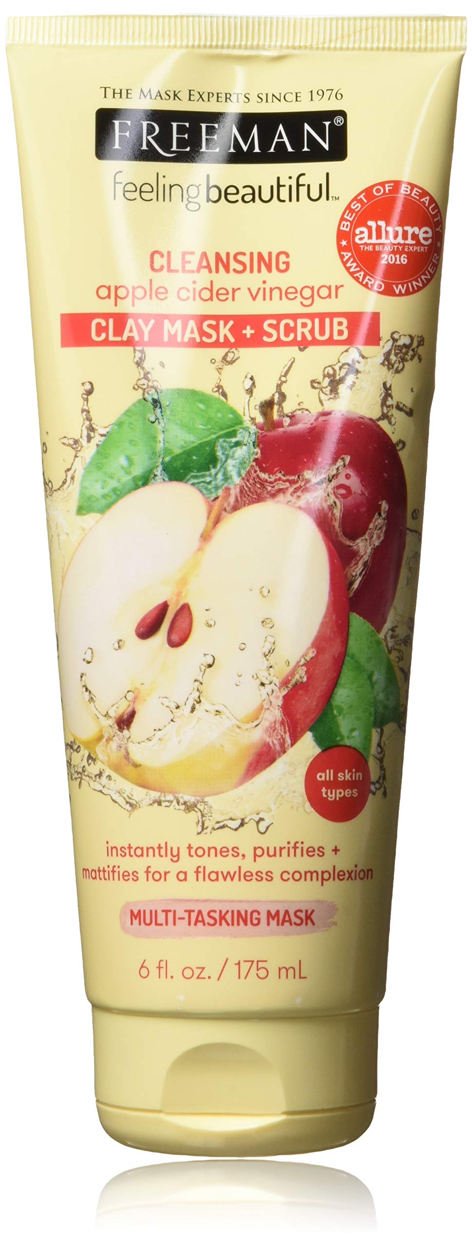 Freeman Facial Apple Cider Vinager 4-In-1 Foaming Clay 6oz