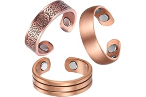 BioMag 3Pcs Lymphatic Drainage Copper Ring for Men Women, 99.99% Pure Copper Magnetic Rings, Jewelry Box