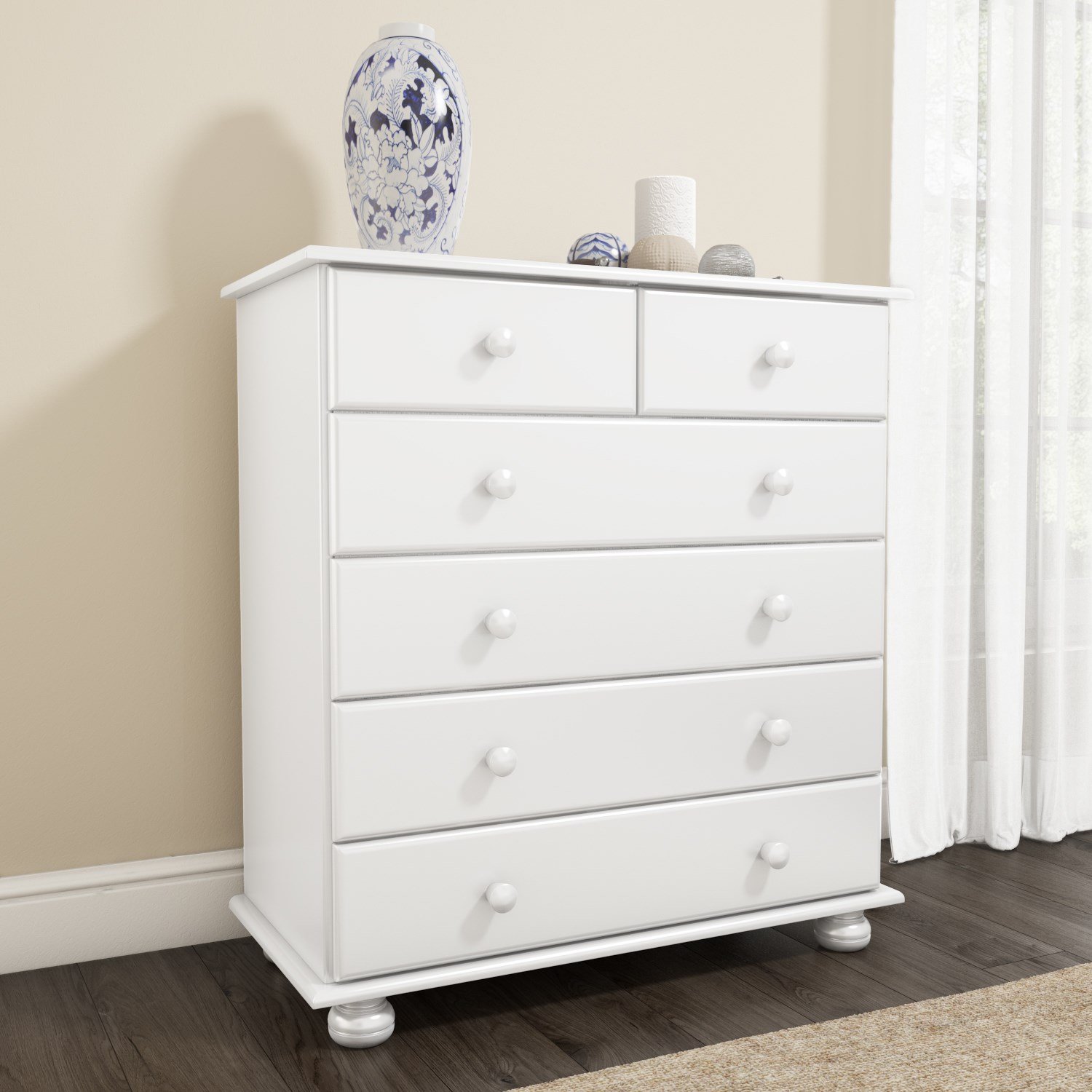 Hamilton 2 4 Chest Of Drawers In White Amazon Co Uk Kitchen Home