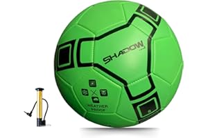 GX TOUR+ Shadow Model Soccer Ball, Metallic Bright Color, Size 5 Soccer Ball. Official Size Soccer Ball. Weatherproof Soccerball. Ultra Thick Cover