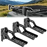 MusixiA 3Pcs Awning Mounting Brackets, Adjustable L-Shaped Mount Brackets | Heavy Duty, Fit Car Roof Rack Off-Road Overland Awning Tent