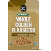 FGO Organic Whole Golden Flax Seeds, 2 Pound / 32oz Bulk Resealable Pouch, For Baking, Cooking &amp; Smoothies, Sproutable, Grown in USA &amp; Canada (Pack of 1)