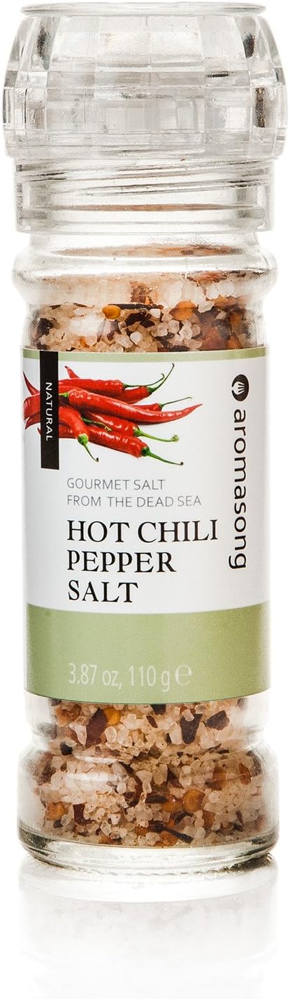 Natural Flavored Cooking Salt From the Dead Sea, From Aromasong (Hot Chili Pepper)
