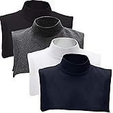 Fake Turtleneck Dickey Detachable Collars Set Half Top Mock Blouse Collar for Women Men