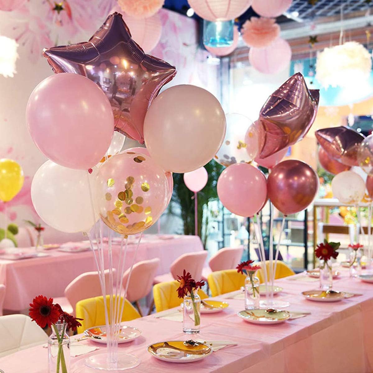 Queta Luftballons Halter Ballon Stander Stick 3 Stuck Luftballon Fur Hochzeit Gebuststag Weihnachten Usw Basteln Malen Handarbeiten Partyzubehor Dekoration Livemillennium Com 