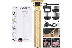 CANDYFOUSE Premium Cordless Beard and Hair Trimmer for Men, Professional T-Blade Zero Gapped Rechargeable Grooming Kit, 4 Adjustable Limit Combs, Ideal Gift for Him, Unmatched Precision Luxury Care