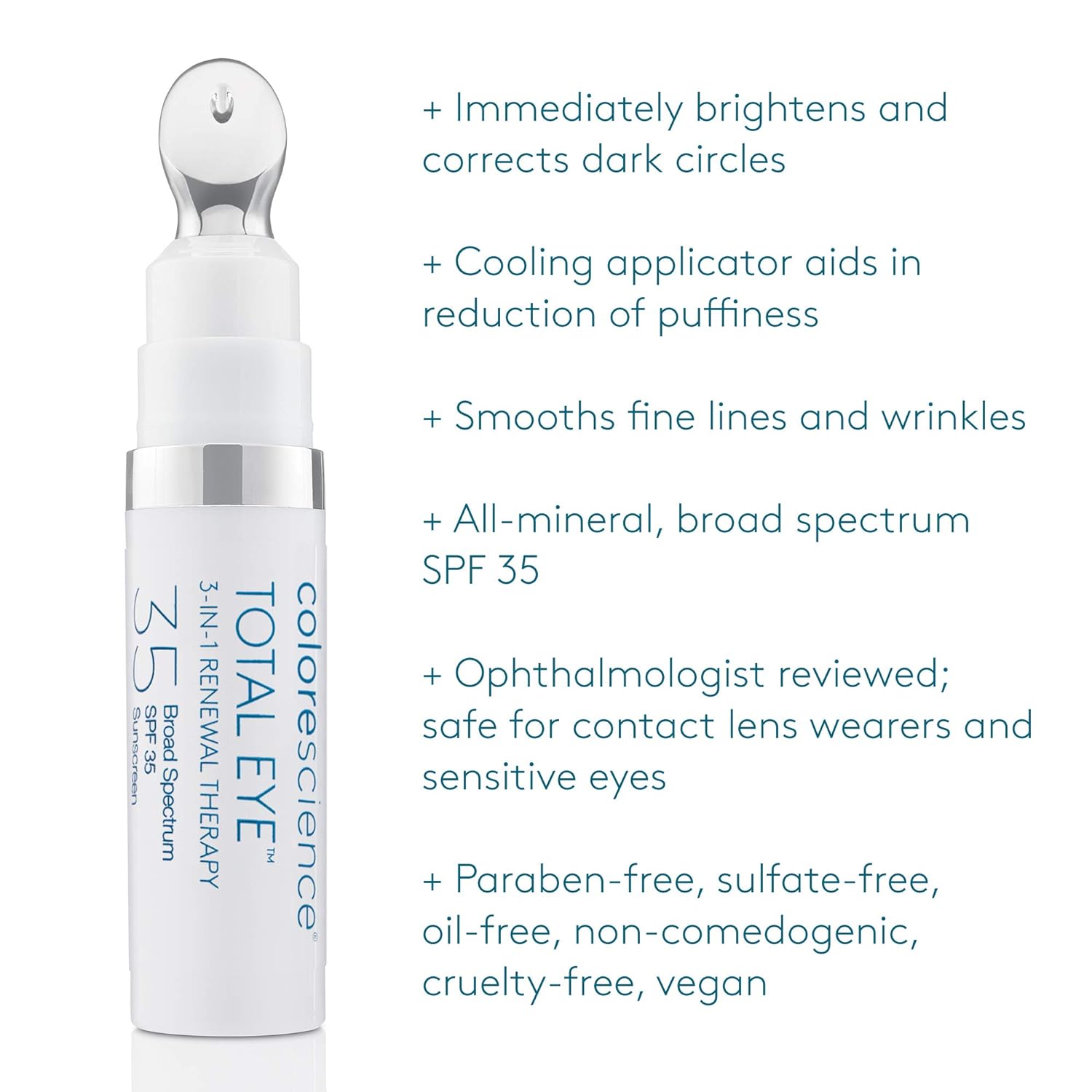 Colorescience Total Eye 3-in-1 Renewal Therapy, 0.23 Fl Oz: Premium Beauty