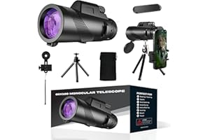 CENTRAL LIFE 1889 80x100 Monocular-Telescope High Powered -Extra Magnetic Car Phone Holder- Monoculars for Adults High Definition Monocular Telescope for Stargazing Hunting Wildlife Bird Watching Travel Camping Hiking