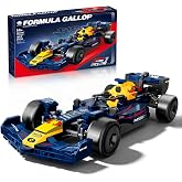 BULUOBANG F1 Race Car Building Set, Formula 1 Racing Car Model Kit, Advanced Tech Building Blocks MOC Supercar Construction Toy, Ideal Collectible Display Gift for Adults &amp; Teens (Red Blue)
