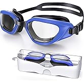 Vegemono Swim Goggles, Unisex Adult Swimming Goggles Anti Fog Anti UV No Leakage Wide View for Men Women Youth