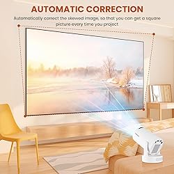 Mini Projector 4K with WiFi Bluetooth 5.4 - Smart