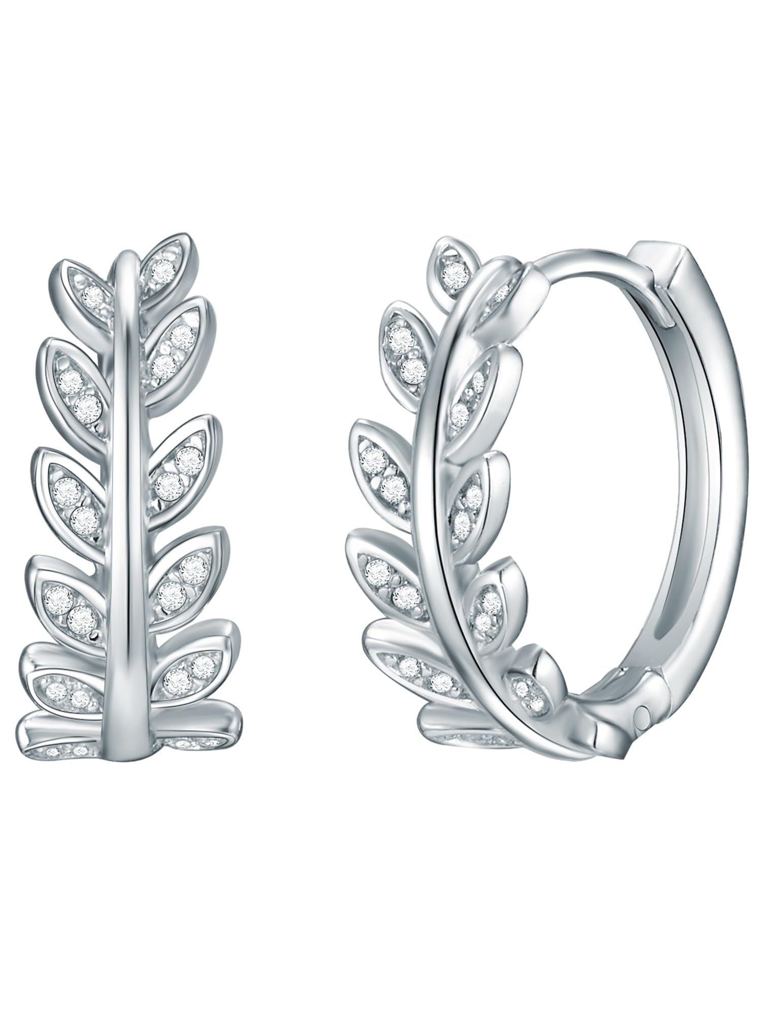 Rafaela Donata Female 925/- Sterling Silver Facetted Zirconia (CZ) Hoop Earring