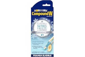 Compound W Nitro Freeze + GelPads Wart Remover with Nitrous Oxide, 1 Wart Removal Pen with 8 Replacement Tips & 3 Waterproof Hydrocolloid Bandages
