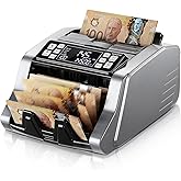 MUNBYN IMC20 Money Counter Machine Canadian with Value Count, UV/MG/IR/MT Counterfeit Detection for USD/CAD Bills, Add/Batch/