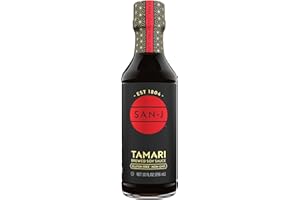 San-J Tamari Soy Sauce - Gluten Free Soy Sauce, Tamari Sauce, Brewed Soy Sauce, Vegan, Kosher, Non-GMO, No Artificial Preservatives, Made with 100% Soy - 20 Fl Oz