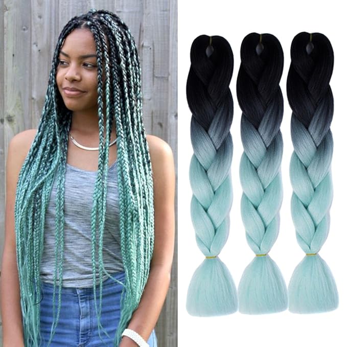 Extensiones De Cabello Trenzado Sintético Yaki De 24" Kanekalon Obre, Trenzas Jubo Para Ujeres, Colores Obre Rosa, Orado, Aarillo, Negro Para Anualidades | Oda De Ujer | SHEIN éxico