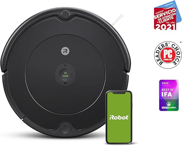 iRobot   Robot aspirador Roomba 692 Wifi para alfombras y suelos Dirt Detect Sistema de limpieza en 3 fases Smart Home y control App Sugerencias personalizadas Compatible con asistentes voz