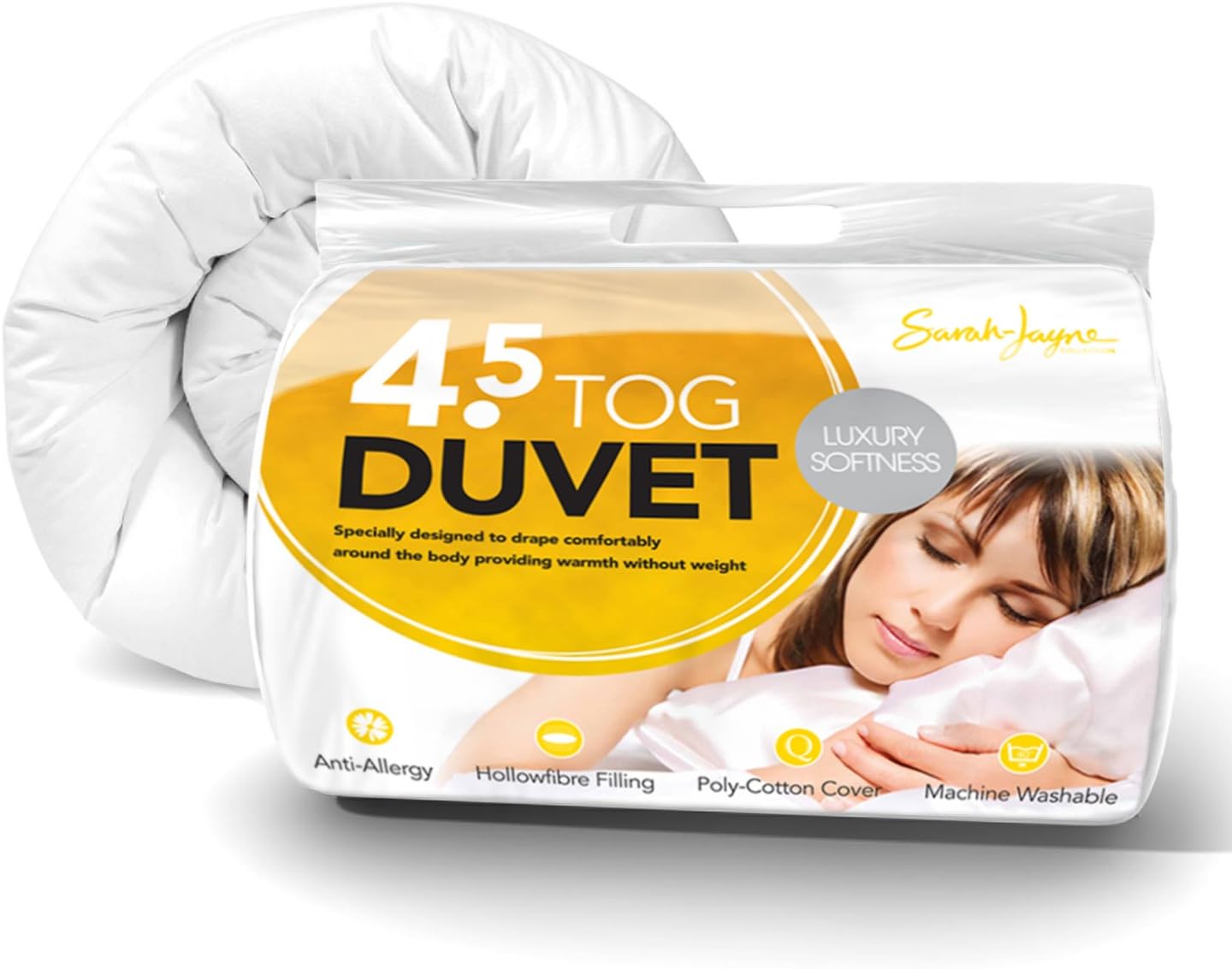 Sarah Jayne Luxury Soft Anti-Allergy Duvet, 4.5 Tog, King Size