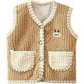 Syhuh Girls Boys Puffer Vest Winter Lightweight Sleeveless Fleece Jacket with Pocket
